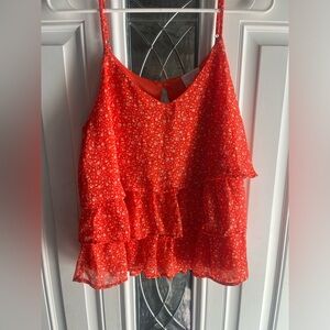 Sienna Sky ruffle sleeveless shirt